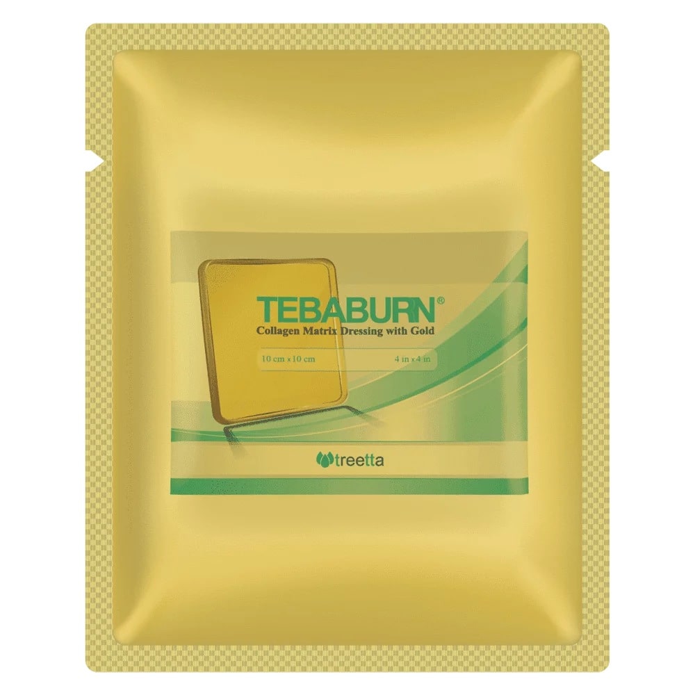 پانسمان سوختگی ماتریکس کلاژن طلا 10*10 طبابرن