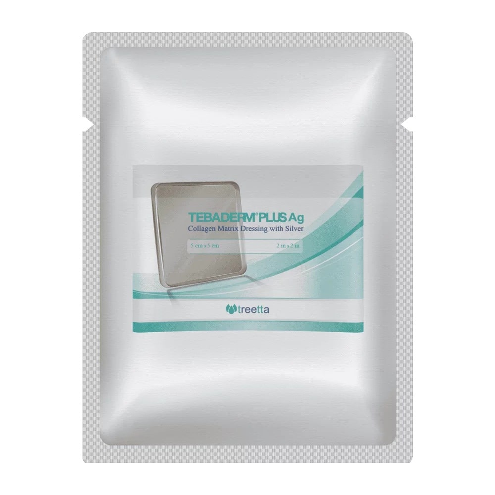 پانسمان ماتریکس کلاژن طبادرم پلاس نقره 10*10