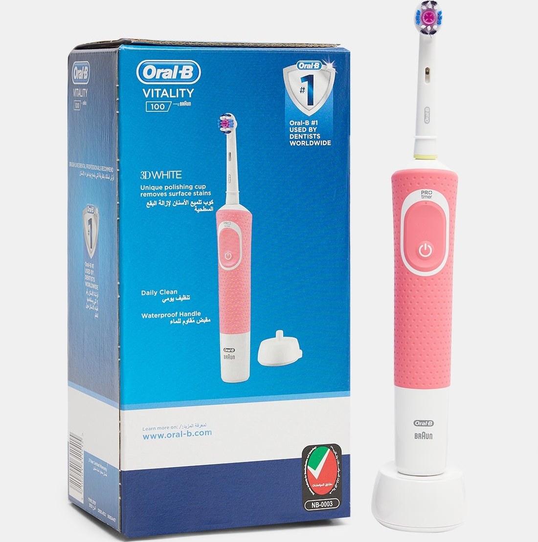 مسواک برقی اورال بی ویتالیتی 3d وایت صورتی